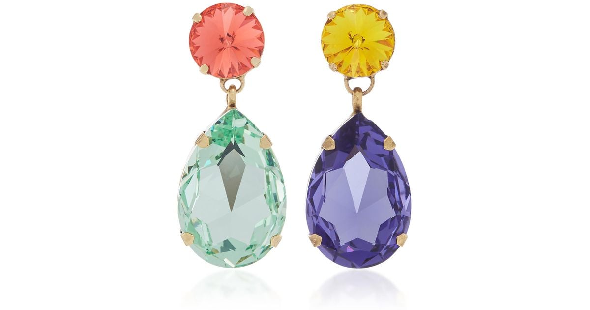 Lyst Roxanne Oulin Hip Hop But Not Mismatched Swarovski Crystal Lyst Roxanne Oulin Hip Hop But Not Mismatched Swarovski Crystal Clip Earrings