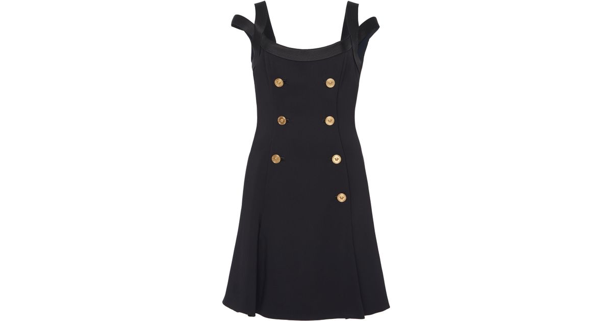 Lyst Versace Cold Shoulder Sheath Dress In Black