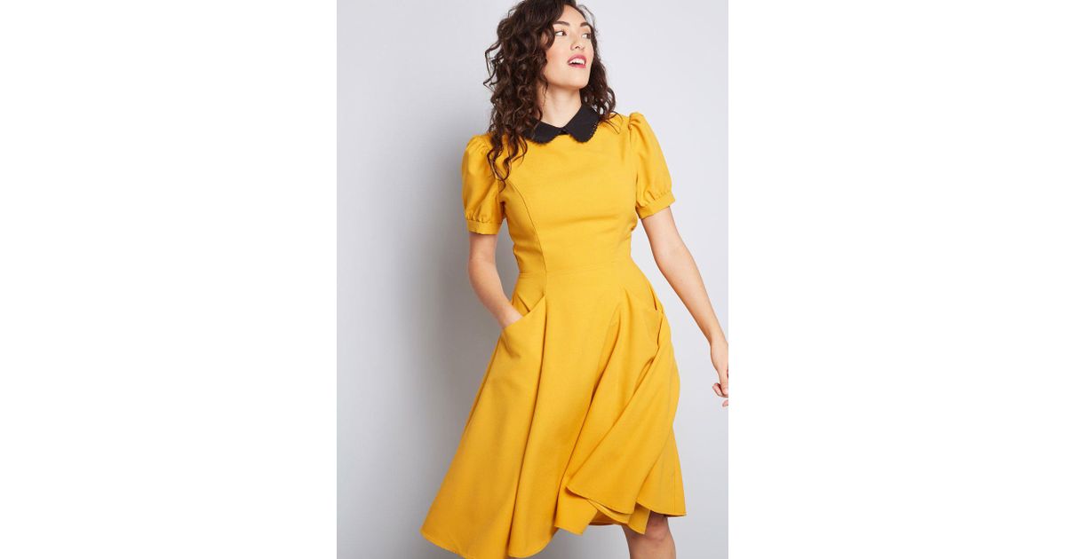 Yellow Collared Dress