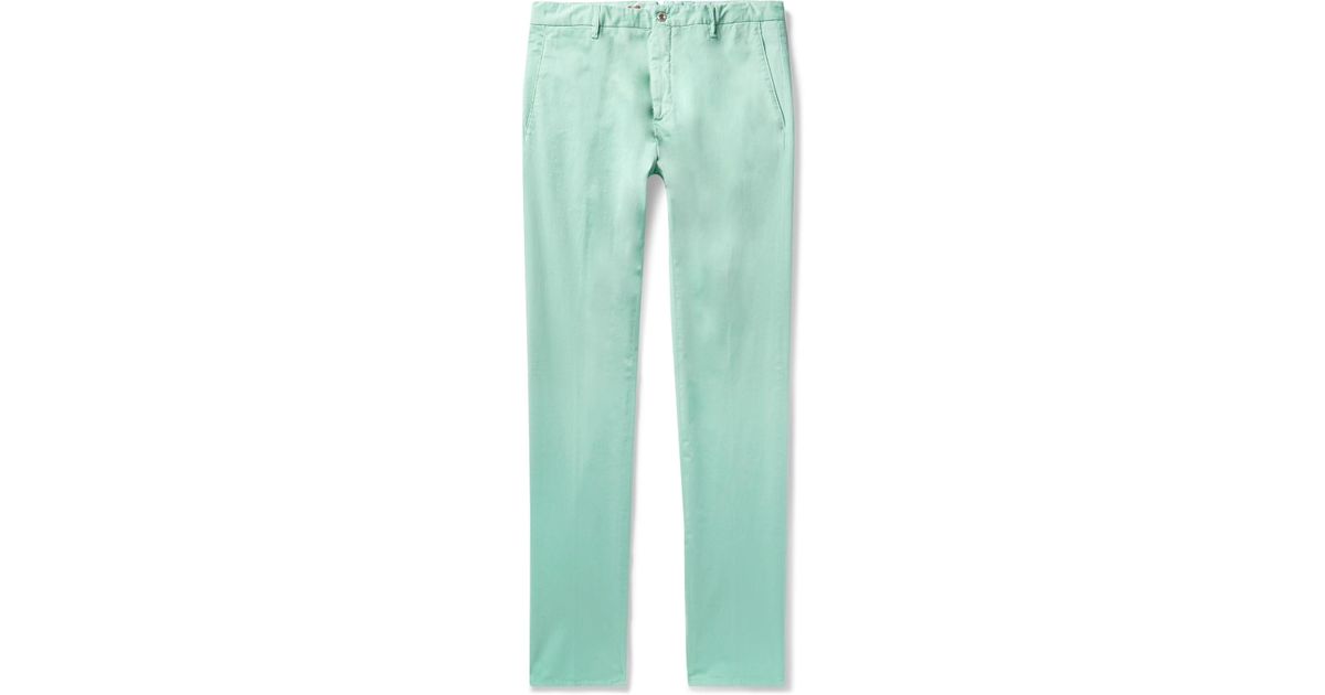 turquoise chinos