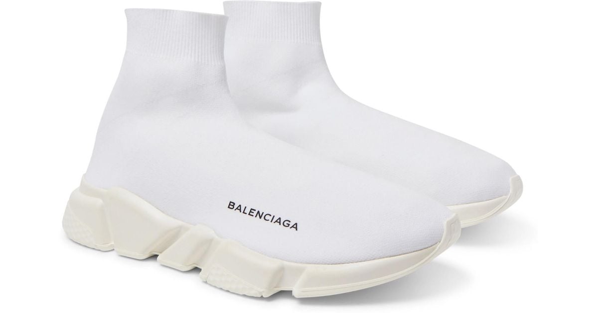 red and white balenciaga sock sneakers