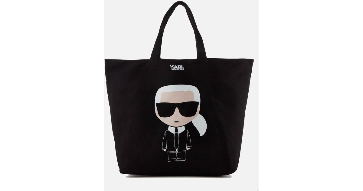 Karl Lagerfeld K/ikonik Canvas Bag in Black - Lyst
