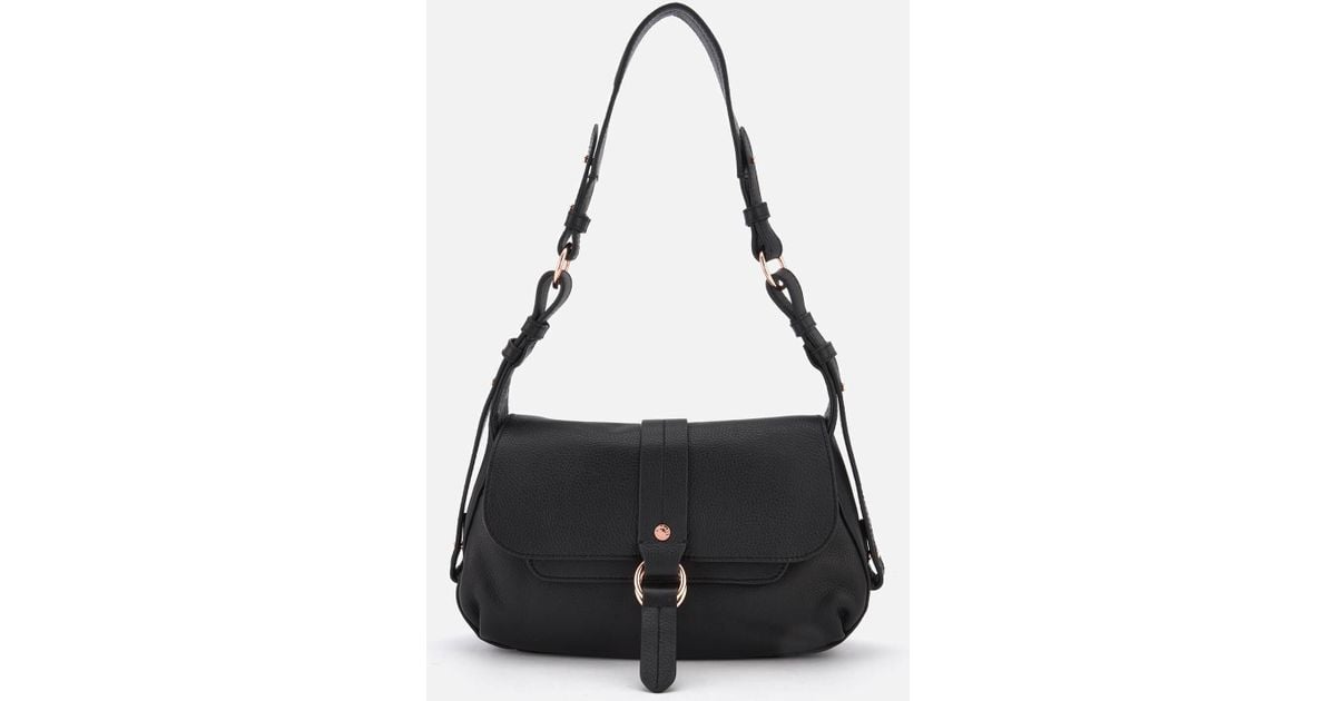 Lyst Radley Trinity Square Medium Flapover Shoulder Bag In Black