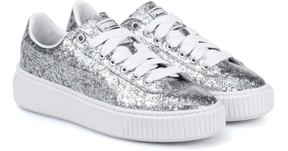puma basket platform glitter puma basket platform glitter