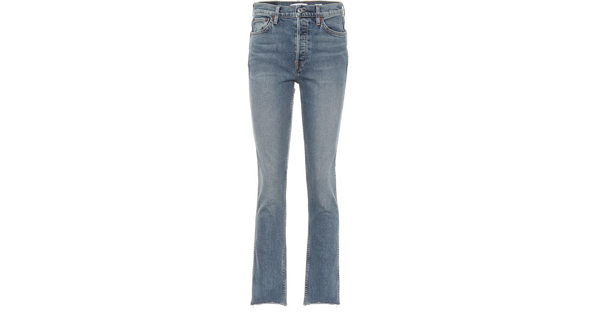 RE/DONE Denim Double Needle Straight Jeans in Blue Lyst