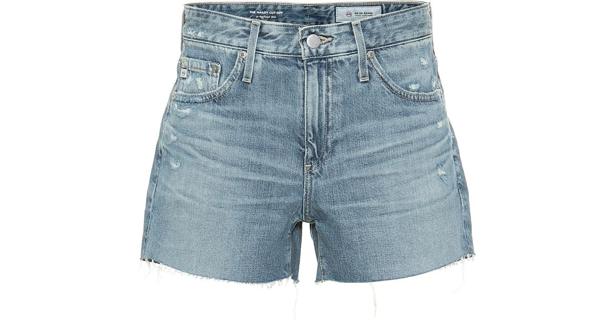 AG Jeans Hailey High-rise Denim Shorts in Blue - Save 2% - Lyst