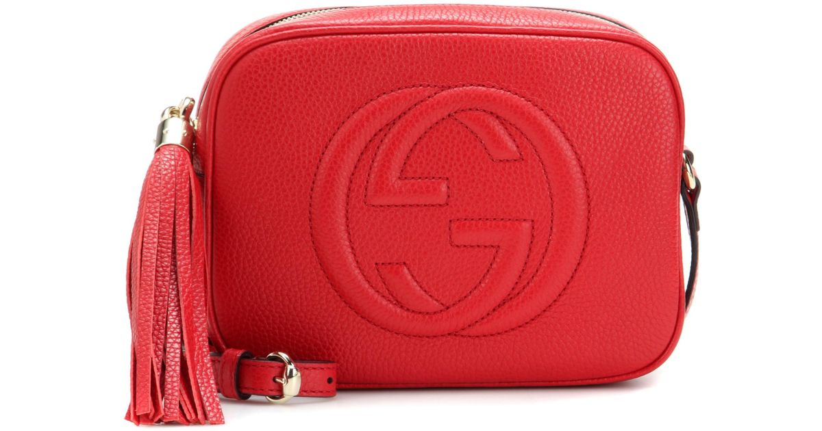 gucci soho red disco bag