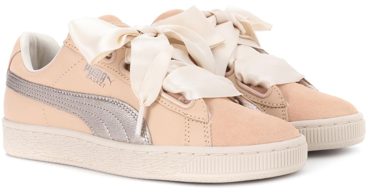 puma heart basket beige puma heart basket beige