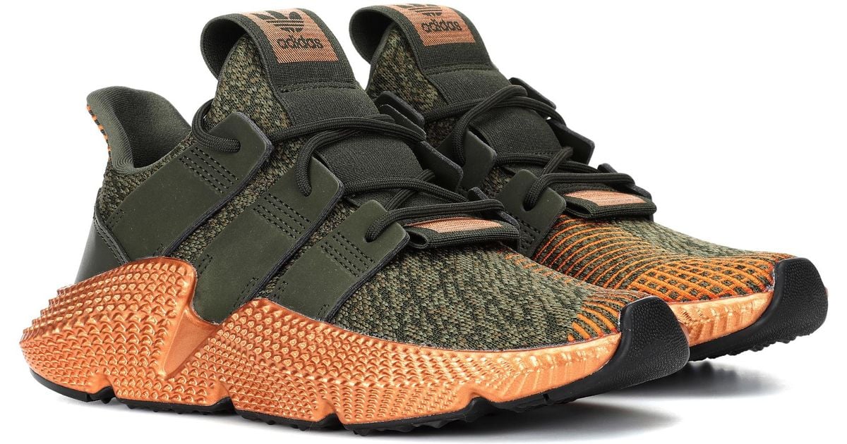 Adidas Originals Green Prophere Leather-trimmed Sneakers Adidas Originals Green Prophere Leather-trimmed Sneakers