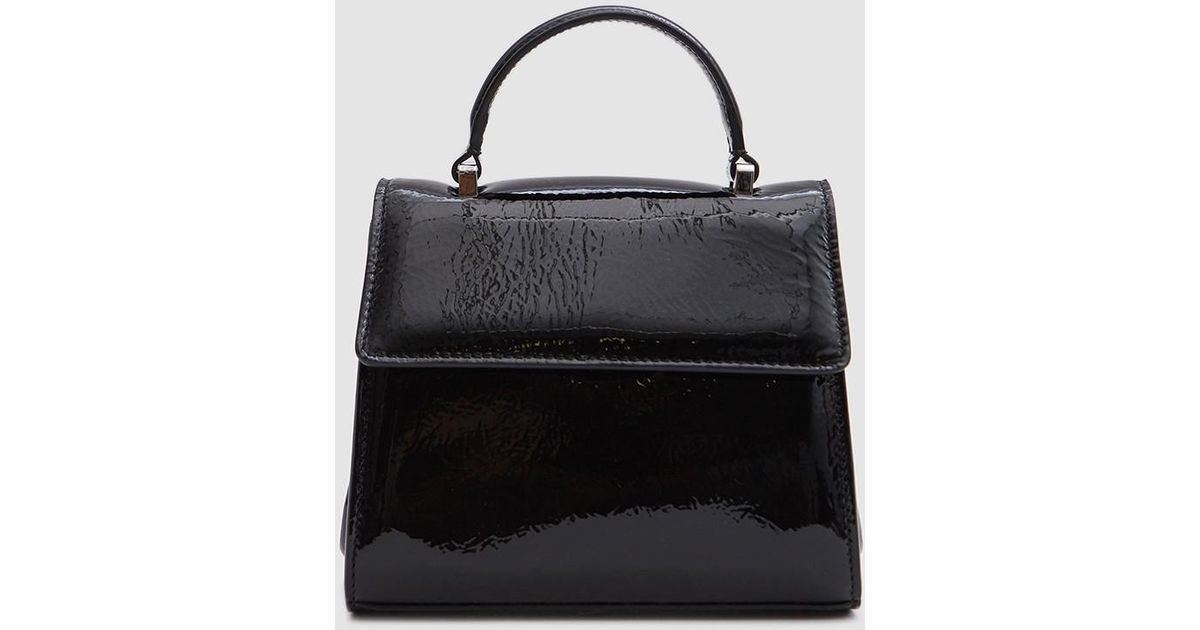 Lyst Maryam Nassir Zadeh Marlow Bag In Patent Black Crinkle