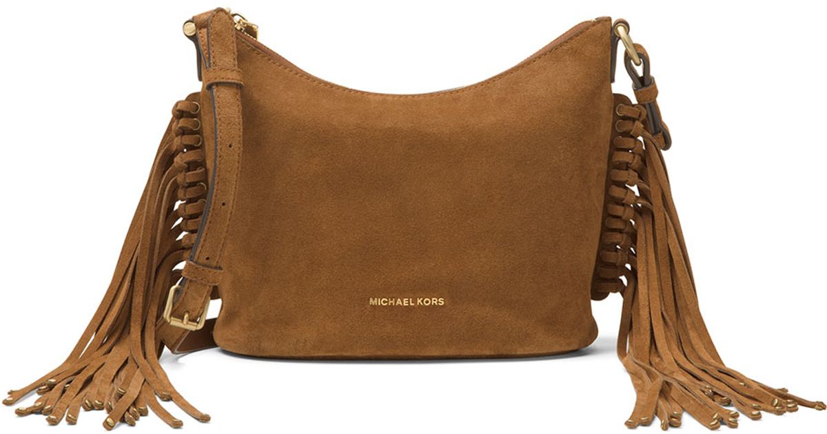 Lyst Michael Kors Billy Medium Fringe Suede Messenger Bag Lyst Michael Kors Billy Medium Fringe Suede Messenger Bag In Brown