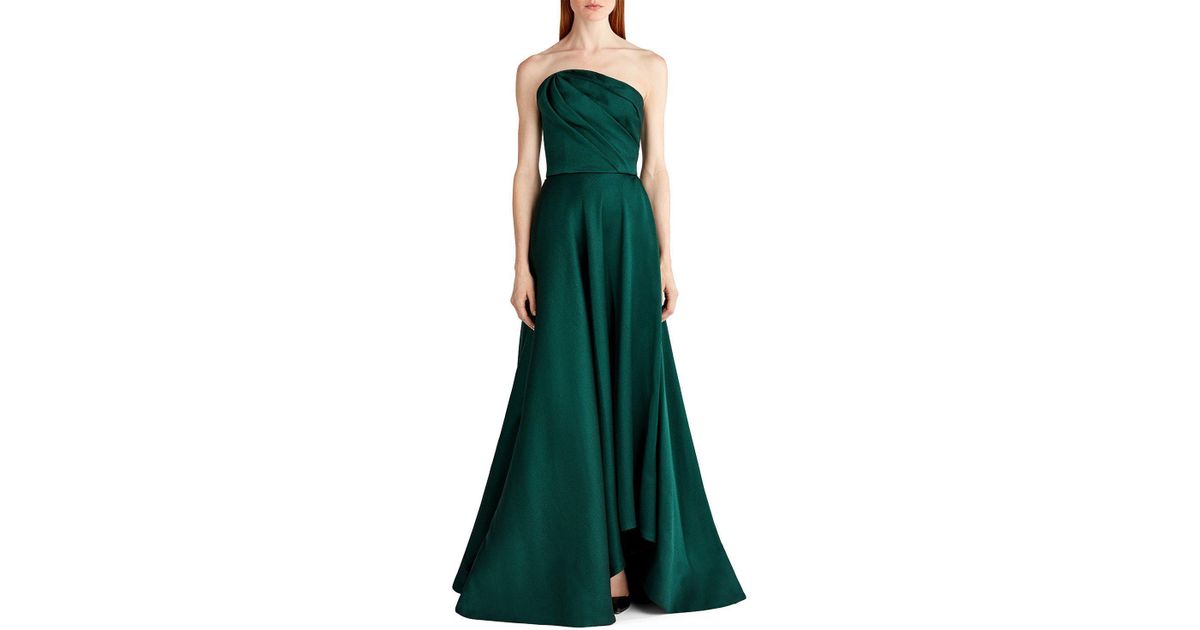 Lyst Jason Wu Satin Strapless Evening Gown In Green