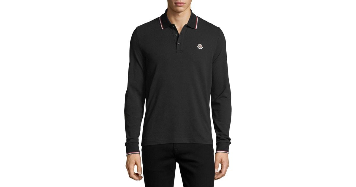 black moncler polo shirt