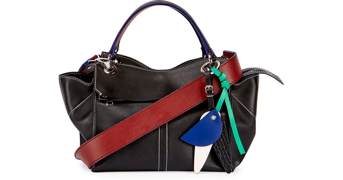 Lyst Proenza Schouler Curl Smooth Leather Satchel Bag In Black