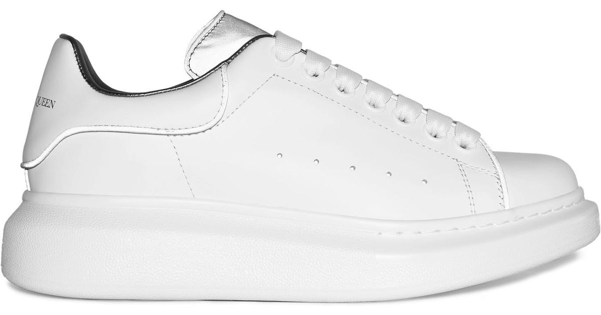 Alexander McQueen Reflective-trimmed Leather Exaggerated-sole Sneakers ...