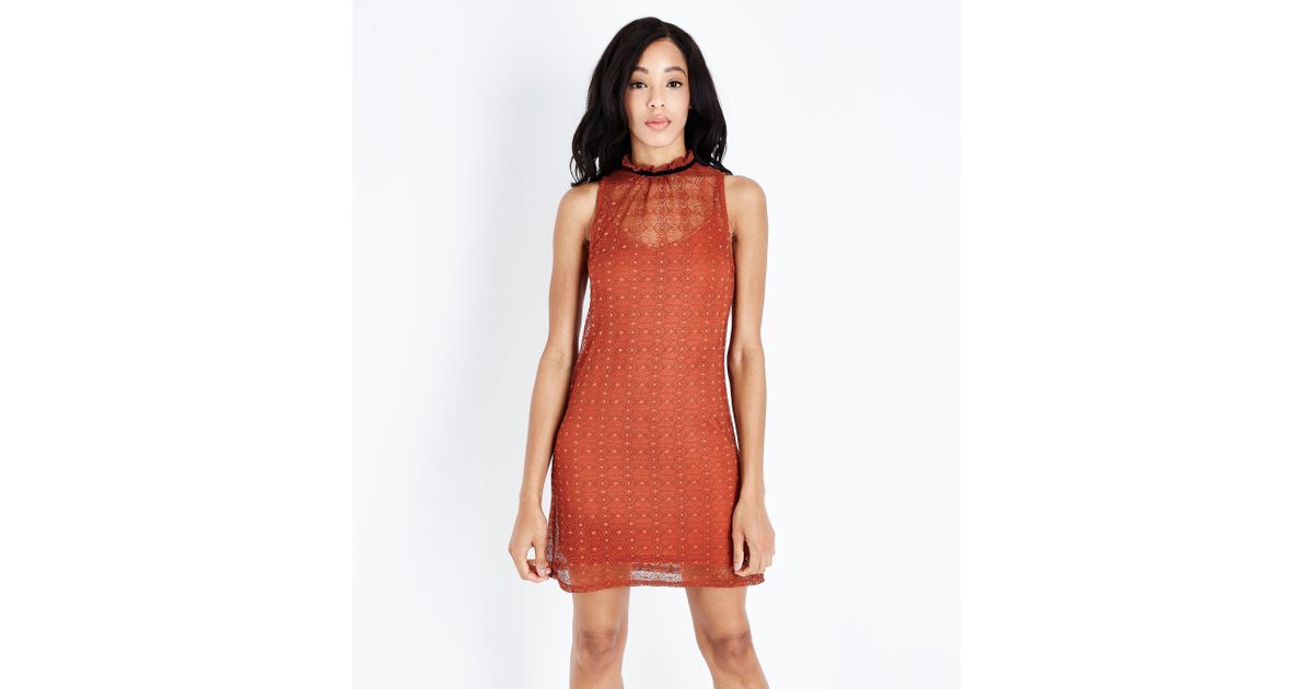 High Neck Swing Dress