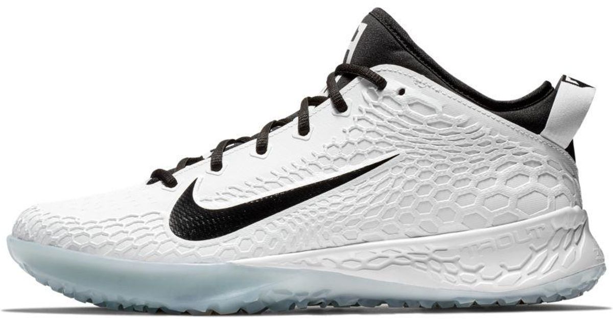 Nike Force Zoom Trout 5 Turf Baseball Shoe in White for