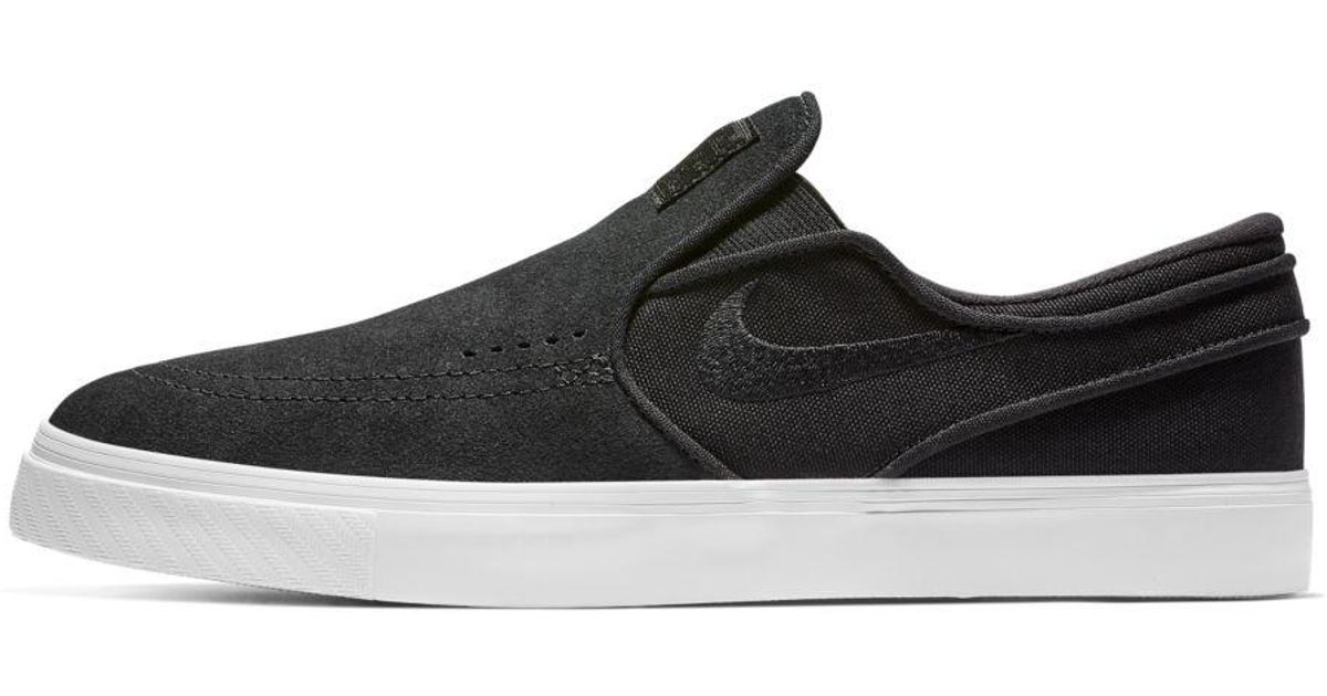 Nike Sb Zoom Stefan Janoski Slip-on Skateboarding Shoe in Black for Men ...