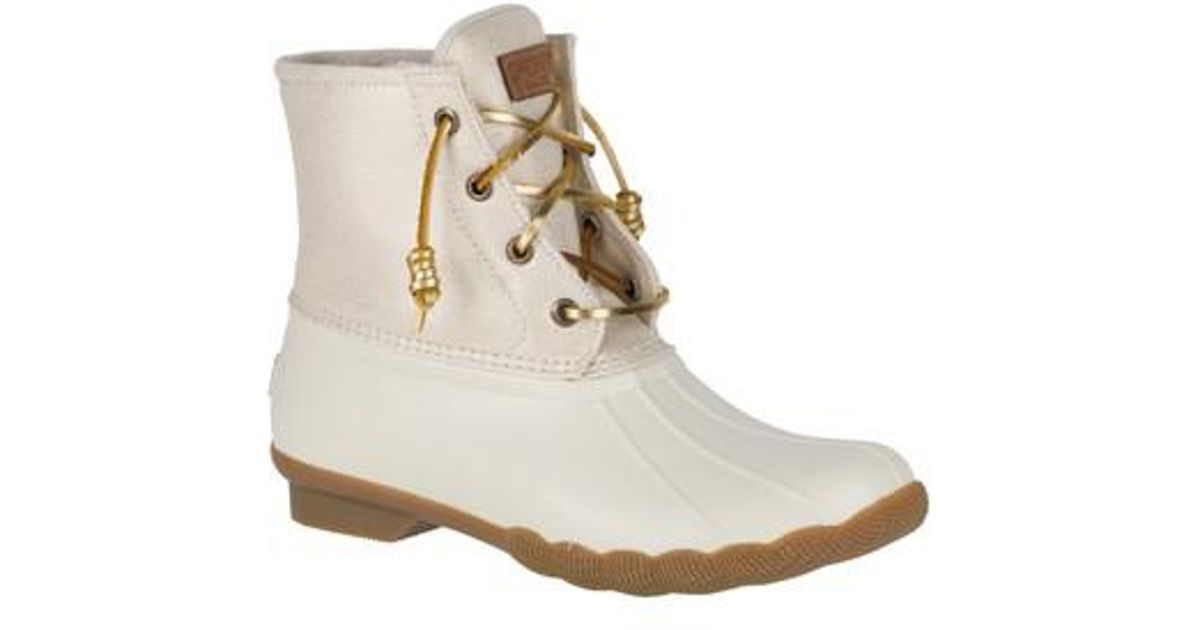 sperry saltwater canvas oat gold