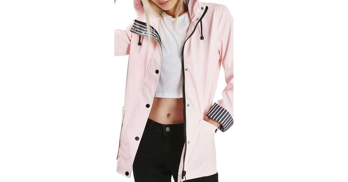 Top Ivy Hooded Rain Jacket In Pink Lyst
