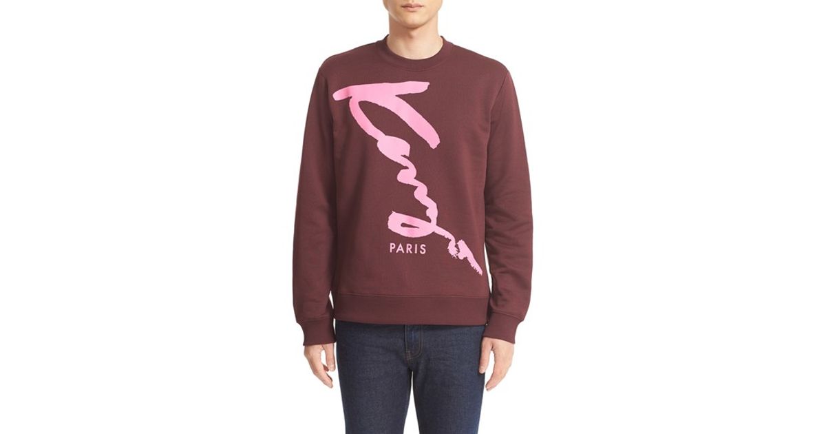 kenzo original logo ribbed sweater in purple for lyst kenzo original logo ribbed sweater in purple for lyst