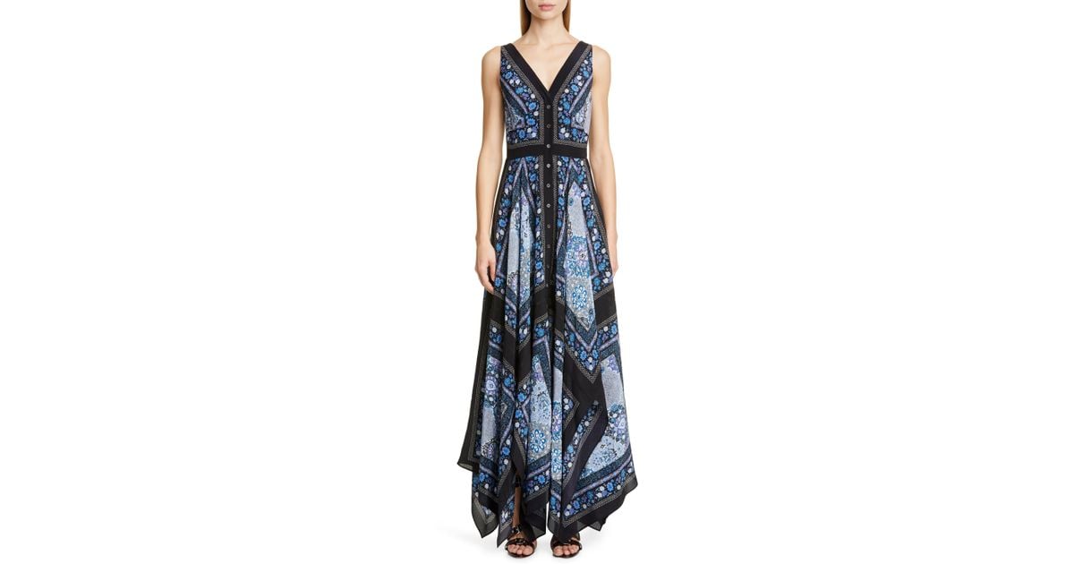 Altuzarra Silk Duel Floraltapestry Maxi Dress in Blue Lyst