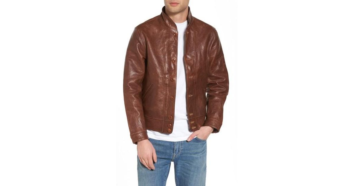 Lyst Levi S Vintage Clothing Menlo Cossack Leather Jacket Lyst Levi S Vintage Clothing Menlo Cossack Leather Jacket In Brown For Men