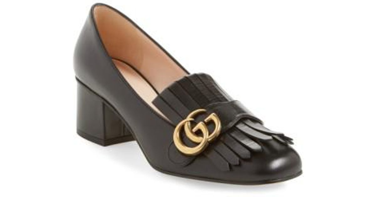 gucci marmont high heel pumps