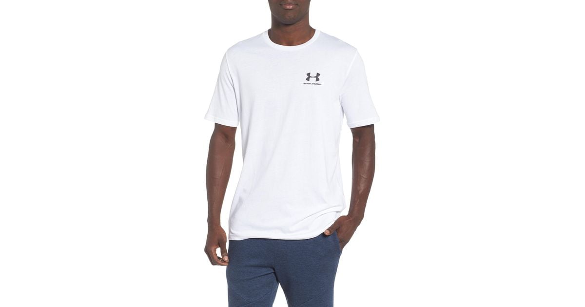 Under Armour Sportstyle Loose Fit Tshirt in White for Men Lyst