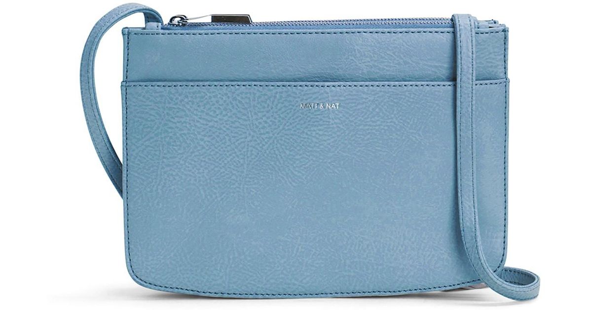 Lyst Matt Nat Gil Vegan Leather Crossbody Bag In Blue