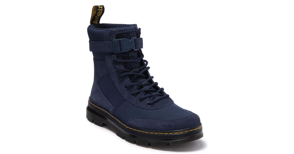 Dr. Martens Synthetic Combs Tech Waterproof Nylon & Leather Boot in Blue for Men - Lyst