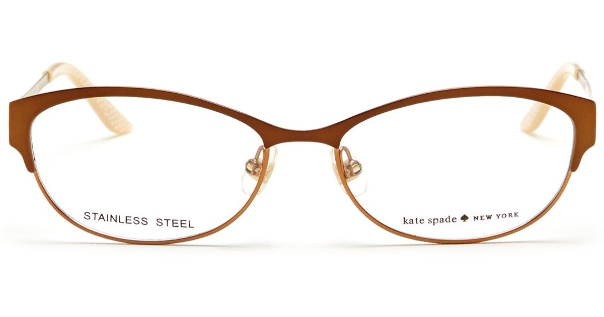 Lyst - Kate Spade Women's Camelot Cat Eye Optical Glasses in Metallic