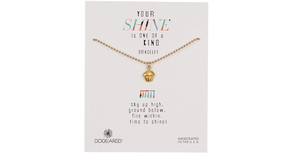 Lyst Dogeared 14k Gold Vermeil Your Shine Cupcake Bracelet In Metallic