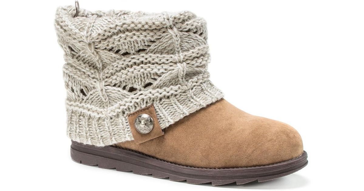 Muk Luks Patti Rugged Sole Boot In Natural Lyst