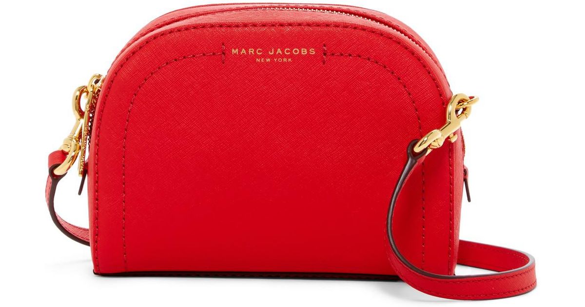 Lyst Marc Jacobs Playback Leather Crossbody Bag In Red