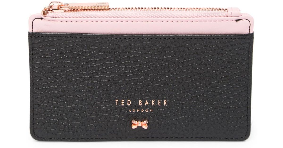 ted baker black zip purse