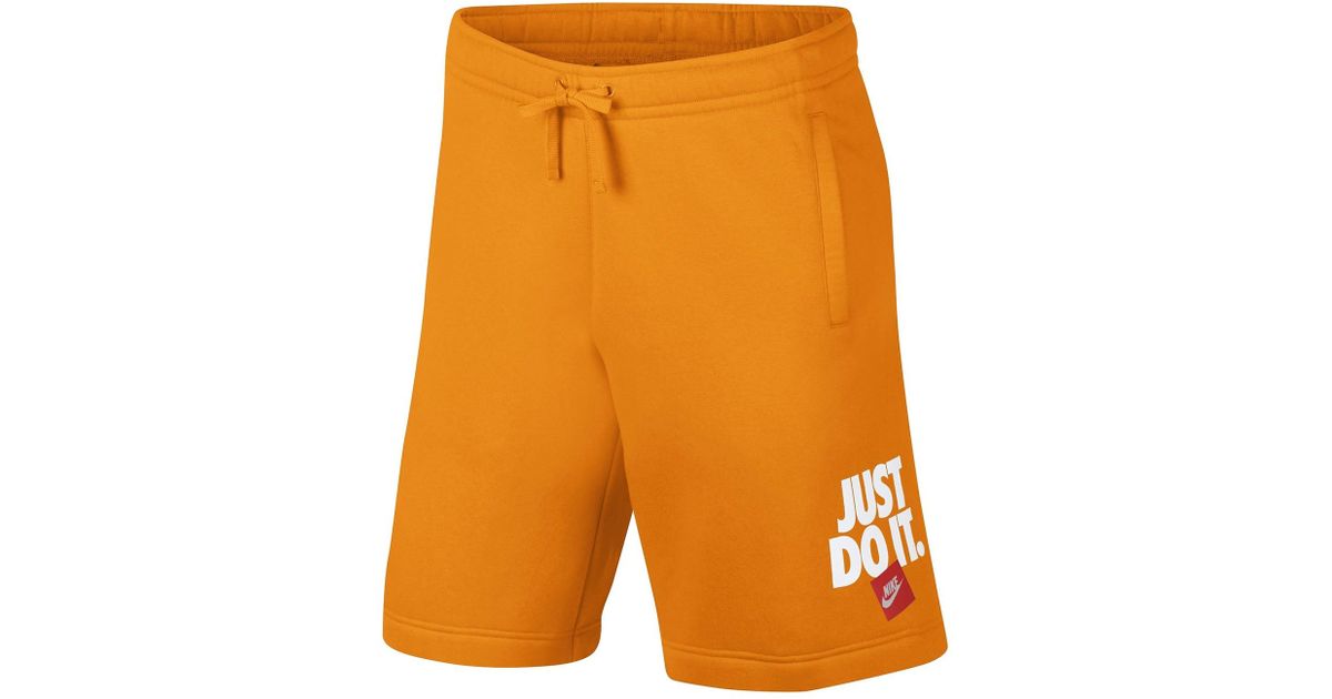 Nike Pull-on Shorts in Orange for Men - Lyst