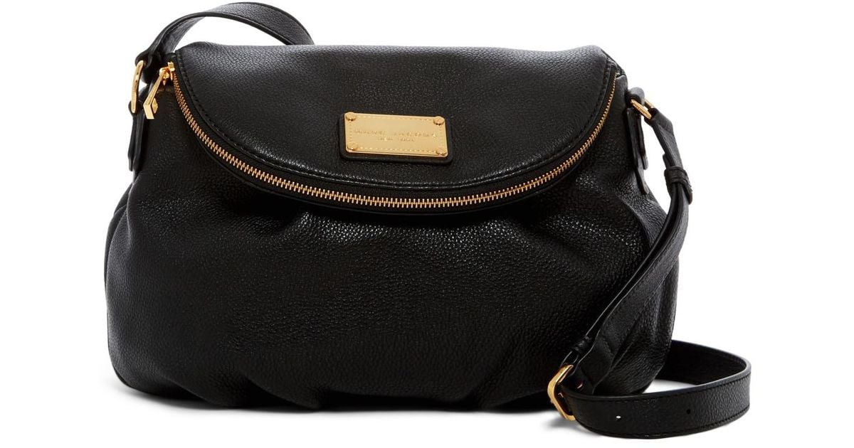 Lyst Marc Jacobs Classic Leather Messenger Bag in Black