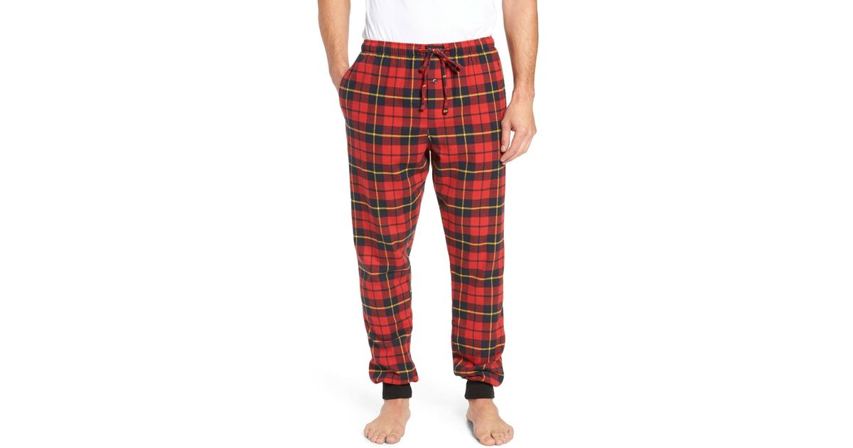 Lyst - Polo Ralph Lauren Flannel Cotton Jogger Pajama Pants in Red for Men