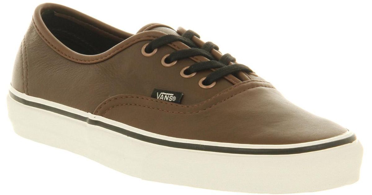 Vans Authentic Leather in Brown for Men - Lyst