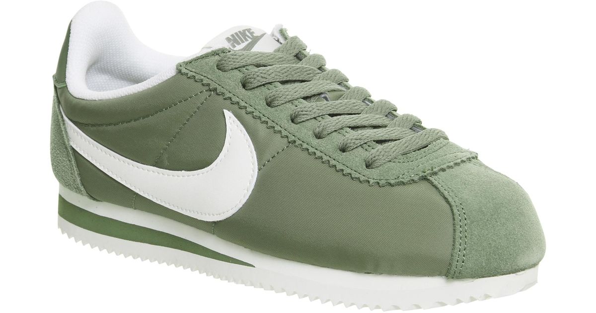 Lyst Nike  Cortez  Nylon Trainers in Green  for Men