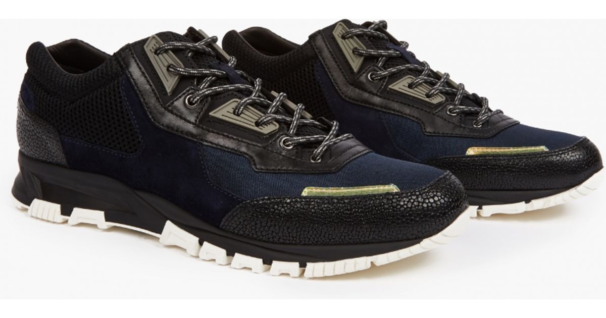 Lanvin Mesh Running Sneaker In Navy With Pop in Black for Men | Lyst