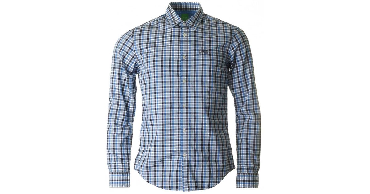 Hugo Boss Bise Dobby Pattern Long-Sleeve Button-Down Shirt