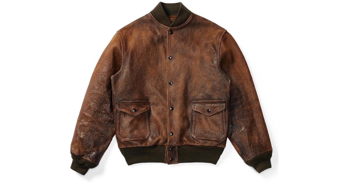 Lyst Rrl Leather Aviator Jacket In Brown For Men