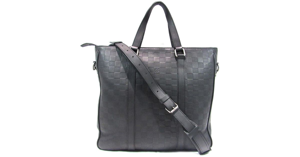 Lyst - Louis Vuitton Tadao Tote Bag Business Bag N41227 Damier Infini Onyx Used Vintage in Black ...