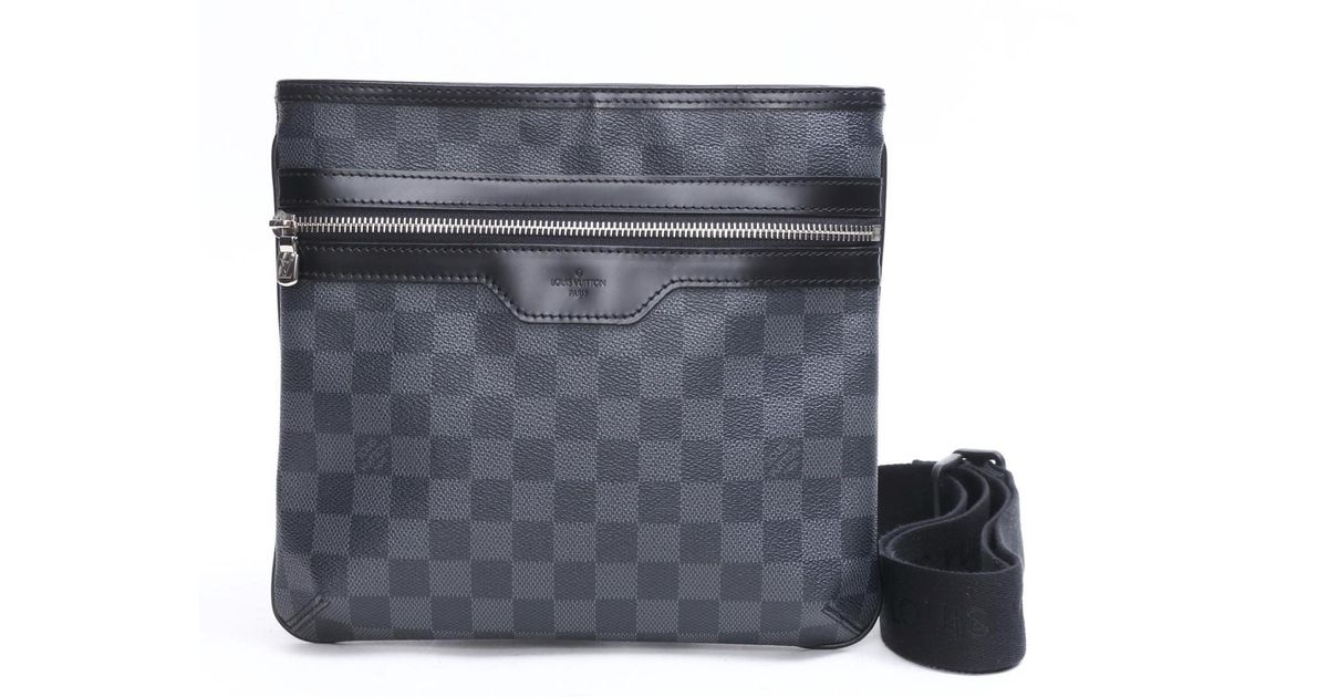 Lyst Louis Vuitton Thomas Messenger Bag Damier Graphite N58028 In Lyst Louis Vuitton Thomas Messenger Bag Damier Graphite N58028 In Gray For Men