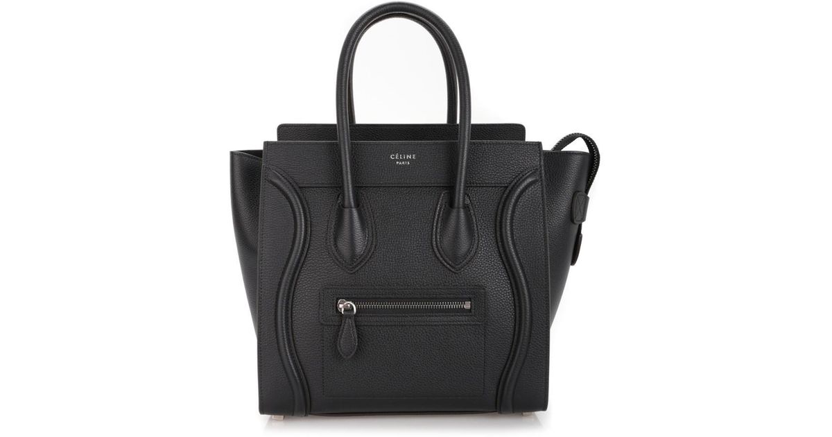 Céline Micro Luggage Handbag In Black Lyst
