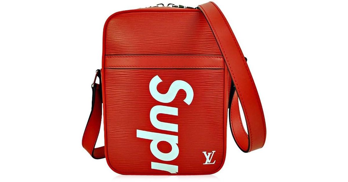 red supreme lv bag