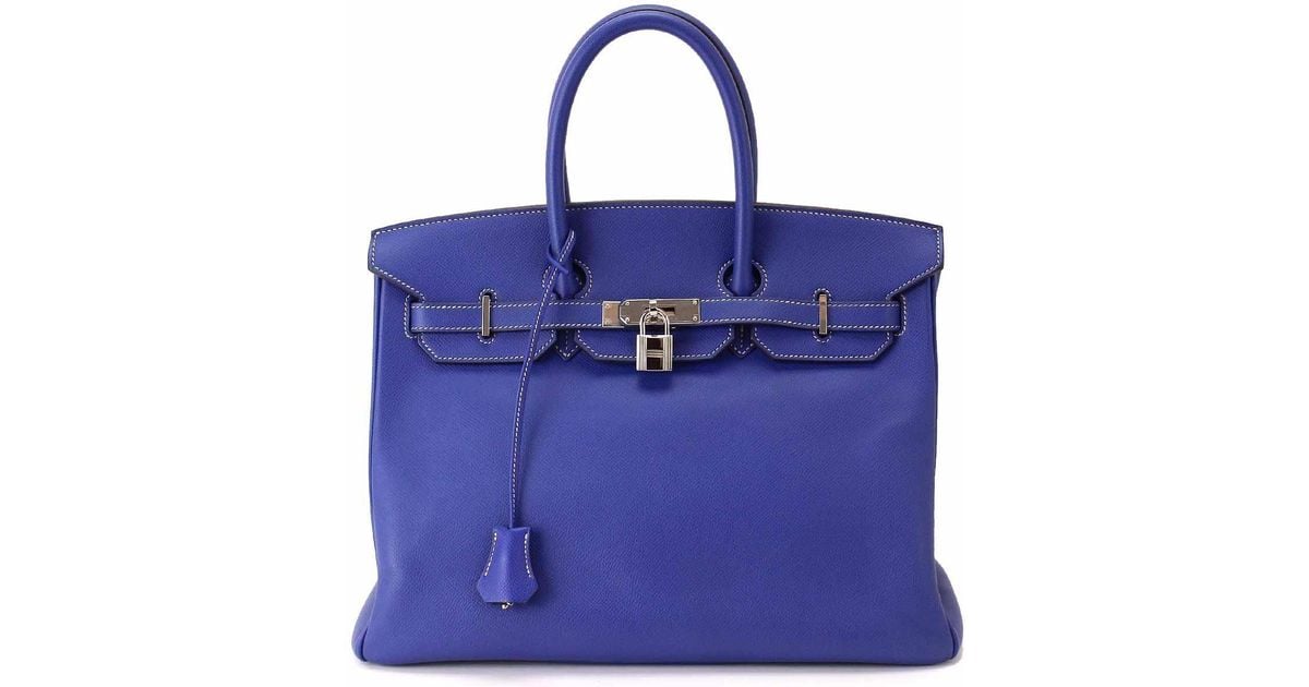 Lyst Hermès Candy Birkin 35 Epsom Blue Electric Mykonos Handbags Lyst Hermès Candy Birkin 35 Epsom Blue Electric Mykonos Handbags 90038113 In