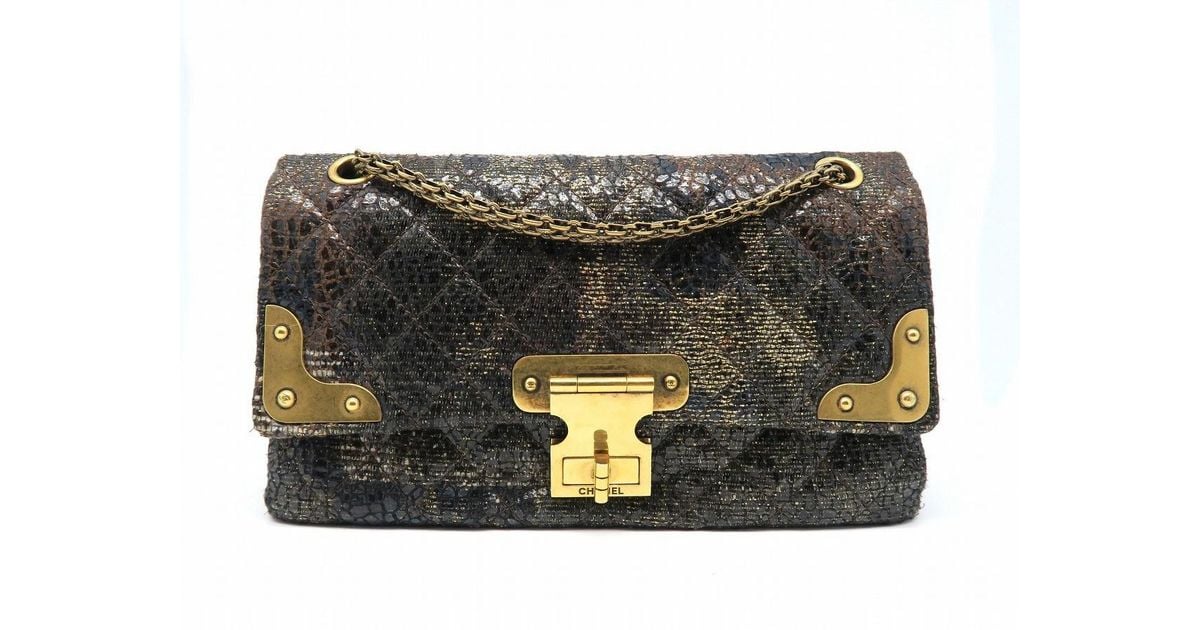 Lyst Chanel Quilting Cloth Gold Metal Chain Shoulder Bag Black Lyst Chanel Quilting Cloth Gold Metal Chain Shoulder Bag Black In